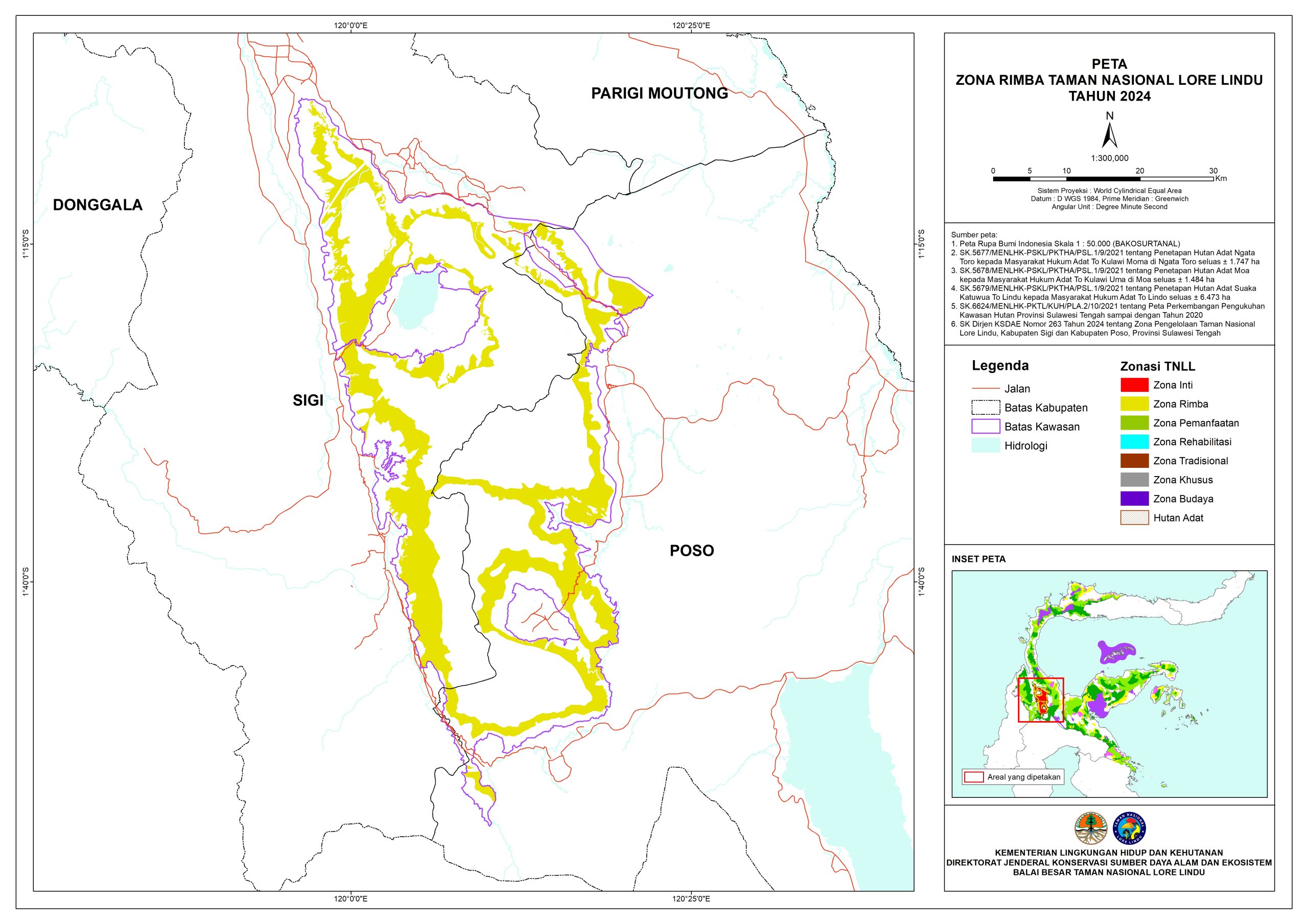 zona rimba taman nasional lore lindu